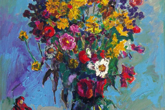 Цветы и игрушки. 2013. Холст, масло. 90х80